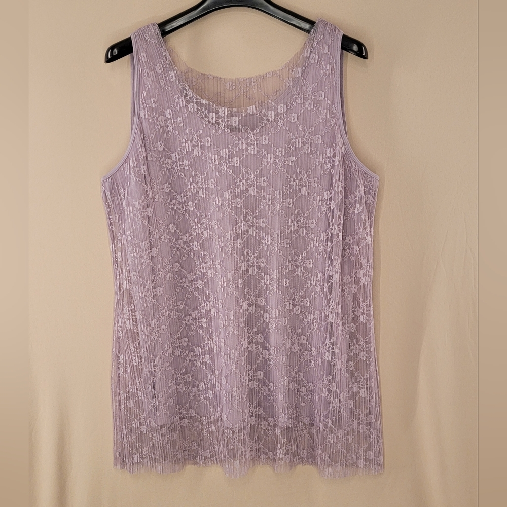 22/24 Lane Bryant Lilac Lace Tank Top